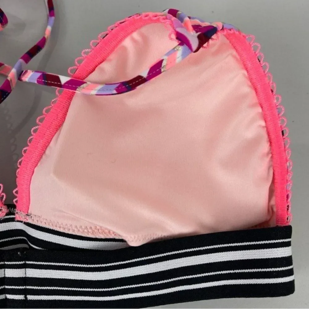 Victoria's Secret Pink Charm Halter Bikini Top Women's Size Medium